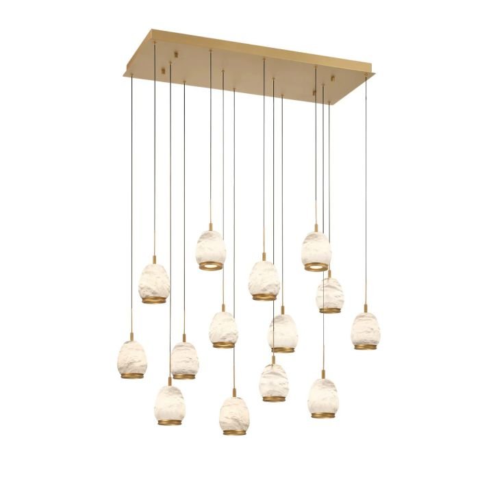 Alabaster Linear LED Chandelier - Matte Black5 LightManorlights