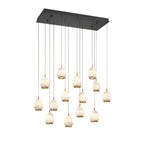 Alabaster Linear LED Chandelier - Matte Black14 LightManorlights