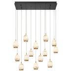 Alabaster Linear LED Chandelier - Matte Black14 LightManorlights