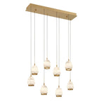 Alabaster Linear LED Chandelier - Matte Black8 LightManorlights