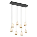 Alabaster Linear LED Chandelier - Matte Black8 LightManorlights