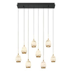 Alabaster Linear LED Chandelier - Matte Black8 LightManorlights