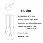 Alabaster Long Staircase Chandelier 5 styles - 15 LightsBlushlighting