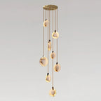 Alabaster Long Staircase Chandelier 5 styles - 5 LightsBlushlighting