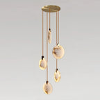 Alabaster Long Staircase Chandelier 5 styles - 5 LightsBlushlighting