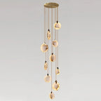Alabaster Long Staircase Chandelier 5 styles - 5 LightsBlushlighting