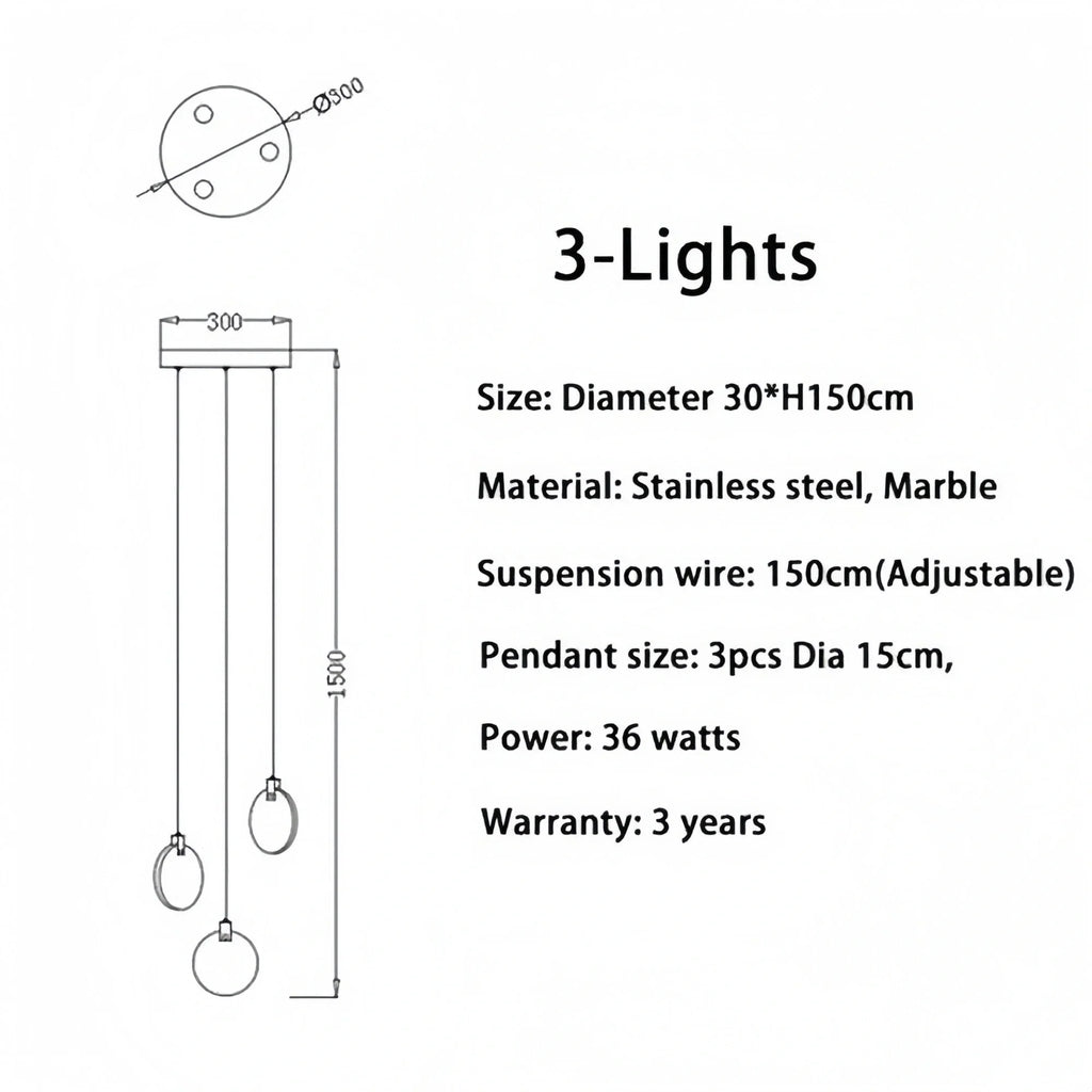 Alabaster Long Staircase Chandelier 5 styles - 15 LightsBlushlighting