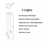 Alabaster Long Staircase Chandelier 5 styles - 15 LightsBlushlighting