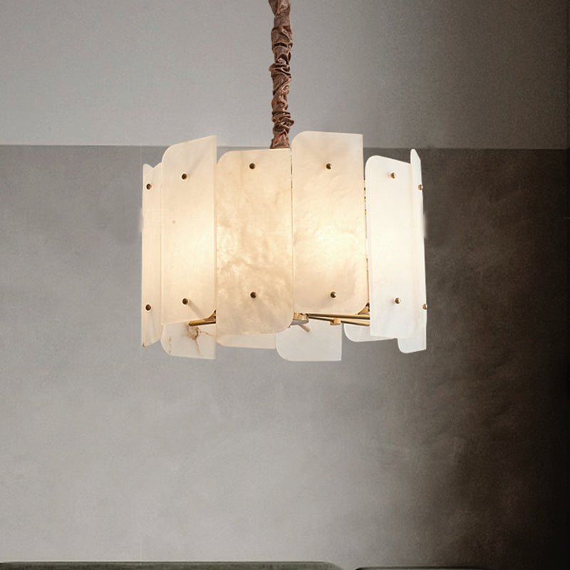 Alabaster Lorry Round Chandelier 20" 31" - D20"Manorlights