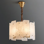 Alabaster Lorry Round Chandelier 20" 31" - D20"Manorlights
