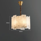Alabaster Lorry Round Chandelier 20" 31" - D20"Manorlights
