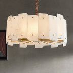 Alabaster Lorry Round Chandelier 20" 31" - D20"Manorlights