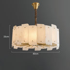 Alabaster Lorry Round Chandelier 20" 31" - D31"Manorlights