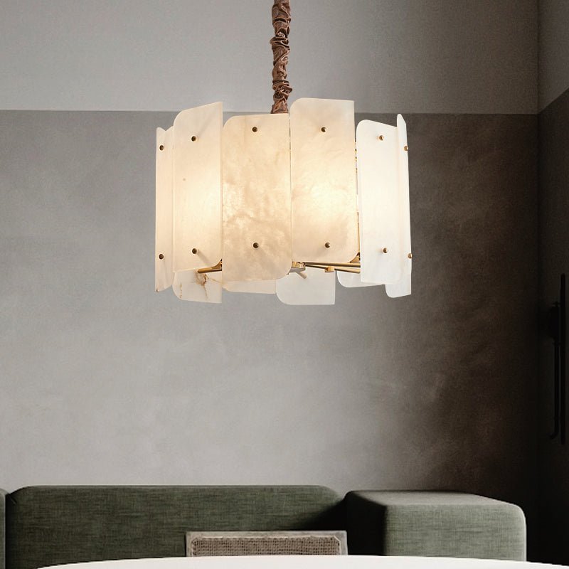 Alabaster Lorry Round Chandelier 20" 31" - D20"Manorlights