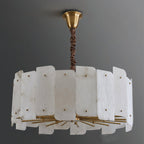 Alabaster Lorry Round Chandelier 20" 31" - D20"Manorlights