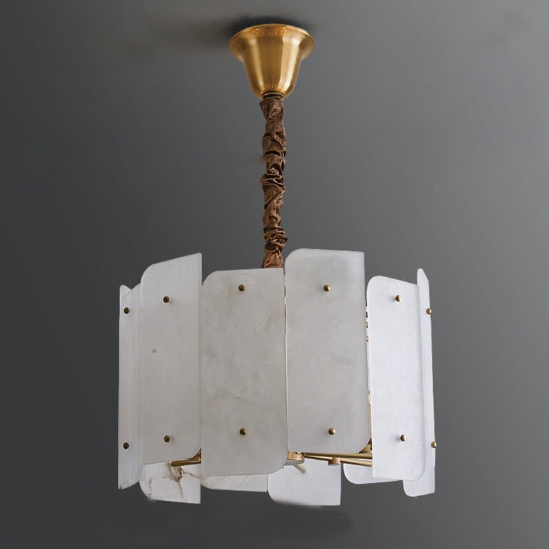 Alabaster Lorry Round Chandelier 20" 31" - D20"Manorlights