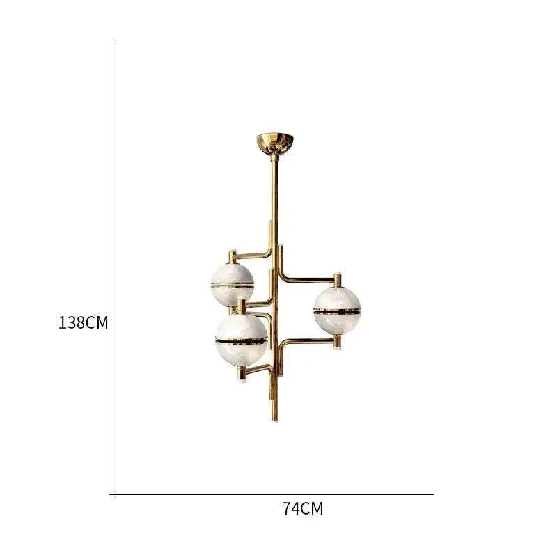 Alabaster Suspension Chandelier - Manorlights