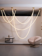 Alabaster Pearl Necklace Chandelier by Manor Lights