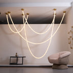 Alabaster Pearl Necklace Chandelier by Manor Lights