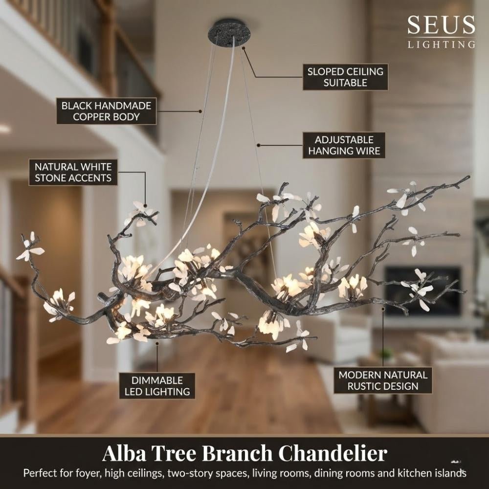 Alba Tree Branch Chandelier-Manorlights