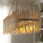 Althely 10 Lights Rectangle Pendant Chandelier-Manorlights