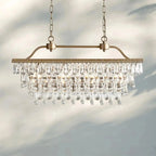 Anabelle Rectangular Chandelier in clear - dining room lighting