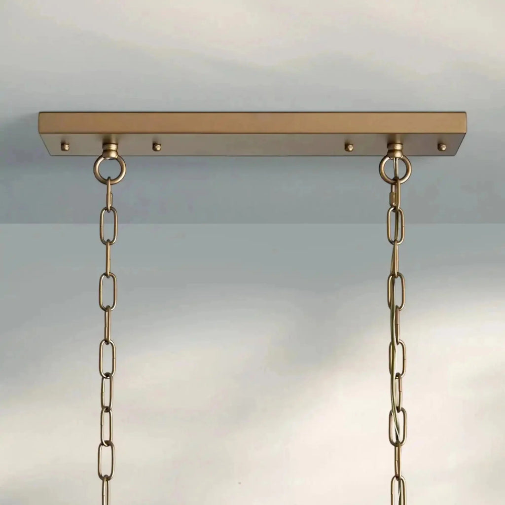 Anabelle Rectangular Chandelier in clear by Blush Lighting