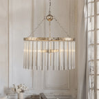 Andalucian Round Chandelier 24"35" in clear - modern dining room lighting