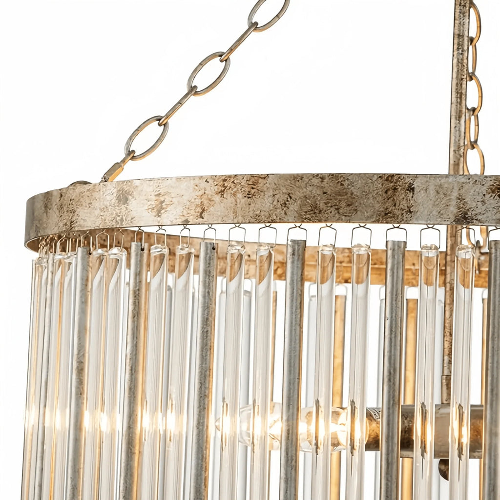 Andalucian Round Chandelier 24"35" in clear by Blush Lighting