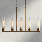 Brass Andreas 5-Light Linear Chandelier