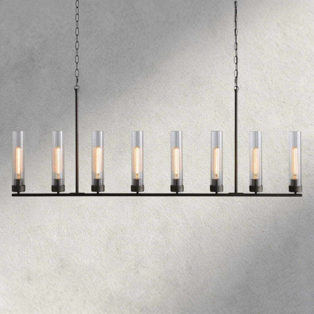 8 Light / Bronze Andreas Linear Chandelier