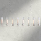 8 Light / Nickle Andreas Linear Chandelier