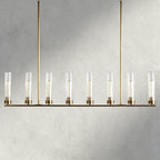 8 Light / Brass Andreas Linear Chandelier