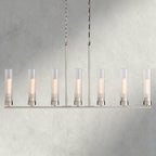 7 Light / Nickle Andreas Linear Chandelier