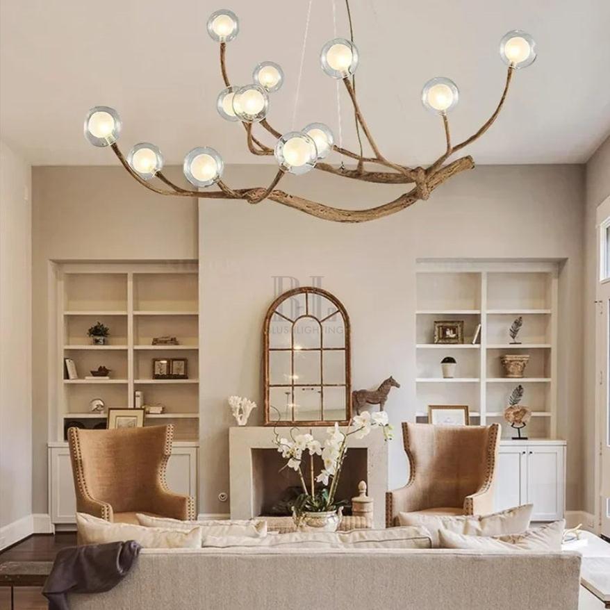 Appa Rustic Tree Branch Chandelier -  - Manorlights