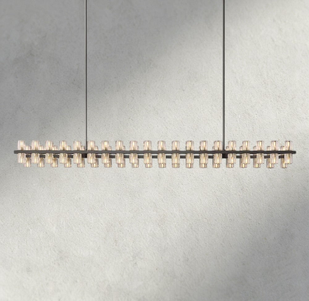 Arcachon LED Rectangular Chandelier 54", 72"-chandelier-Manorlights
