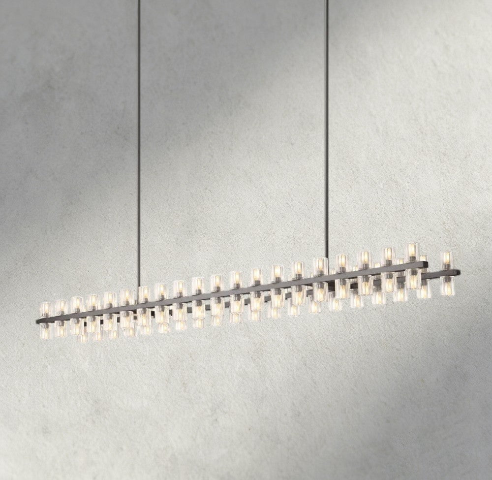 Arcachon LED Rectangular Chandelier 54", 72"-chandelier-Manorlights