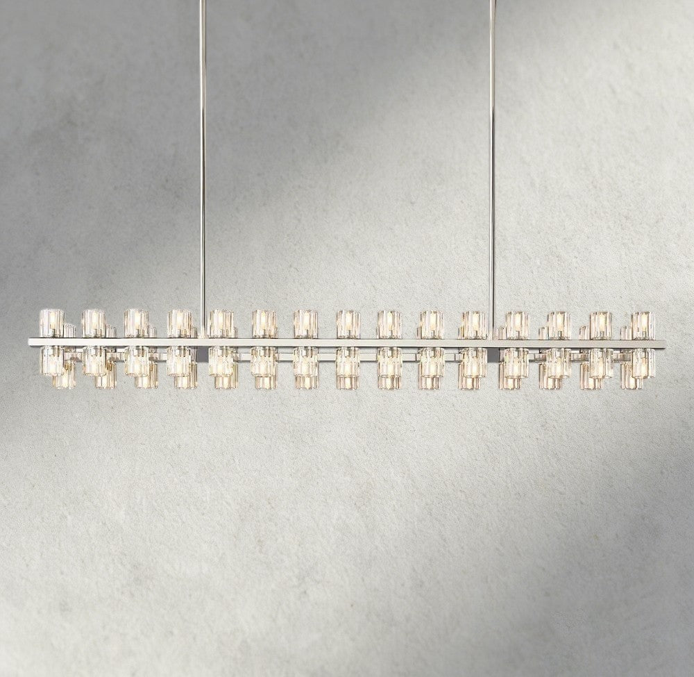 Arcachon LED Rectangular Chandelier 54", 72"-chandelier-Manorlights