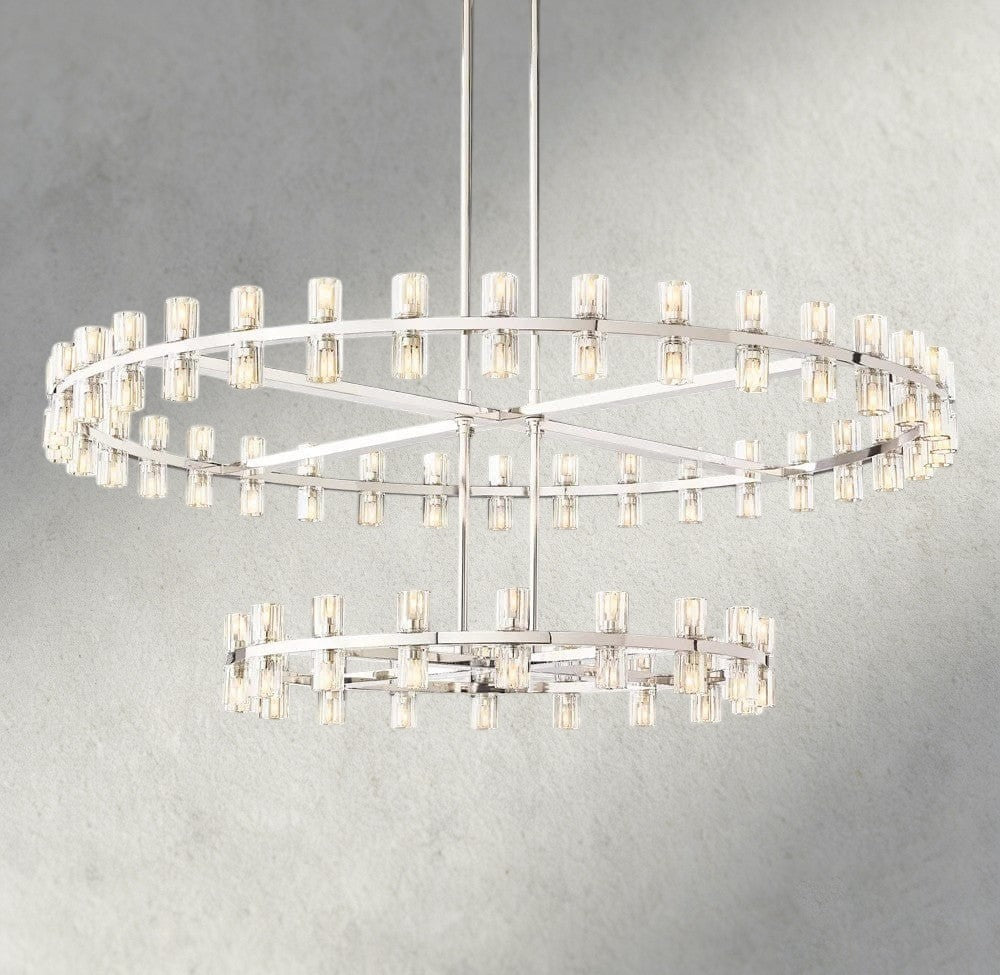 Arcachon LED Round Two-Tier Chandelier 60"-chandelier-Manorlights