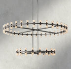 Arcachon LED Round Two-Tier Chandelier 60"-chandelier-Manorlights
