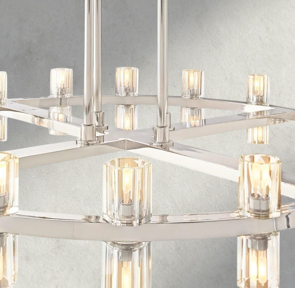 Arcachon LED Round Two-Tier Chandelier 60"-chandelier-Manorlights