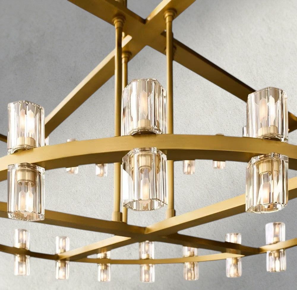 Arcachon LED Round Two-Tier Chandelier 60"-chandelier-Manorlights