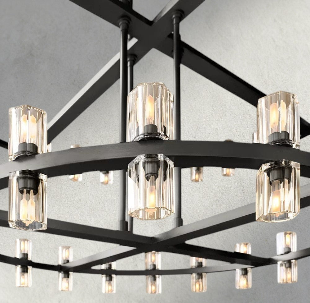 Arcachon LED Round Two-Tier Chandelier 60"-chandelier-Manorlights