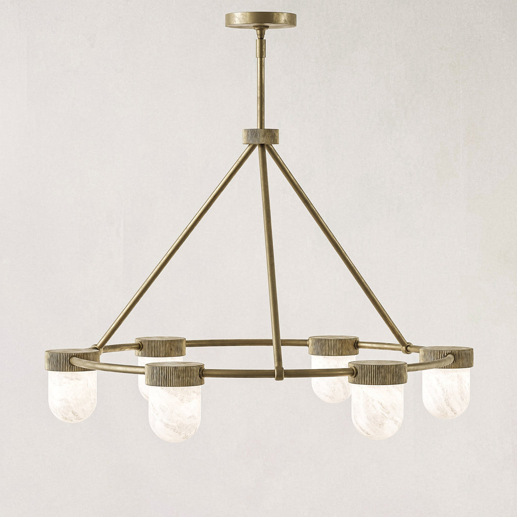 Arora Alabaster Chandelier 35" - Manorlights