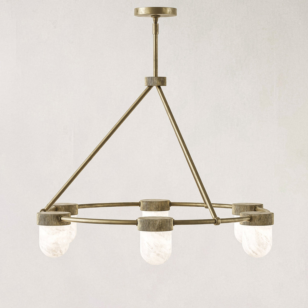 Arora Alabaster Chandelier 35" - Manorlights