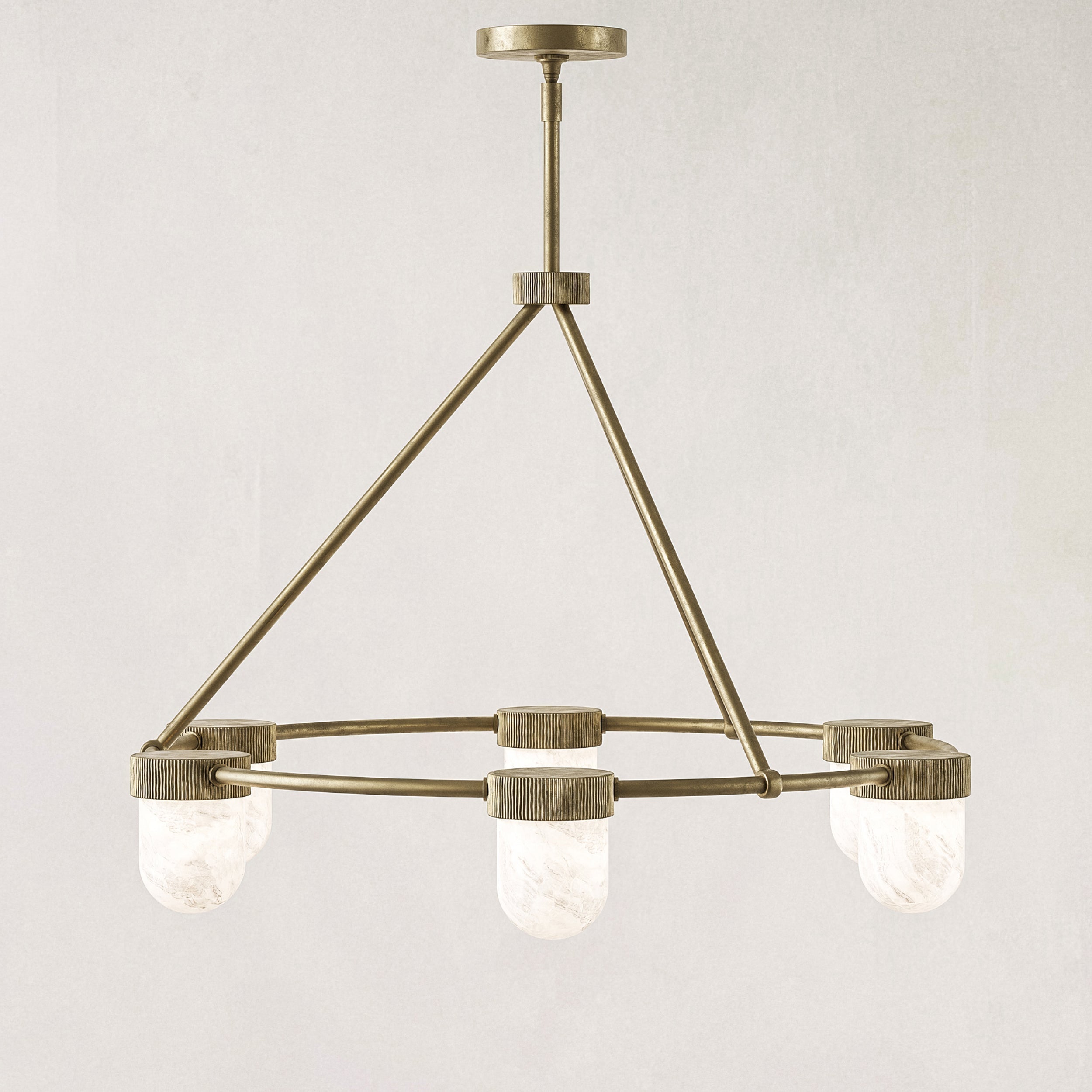 Arora Alabaster Chandelier 35" - Manorlights