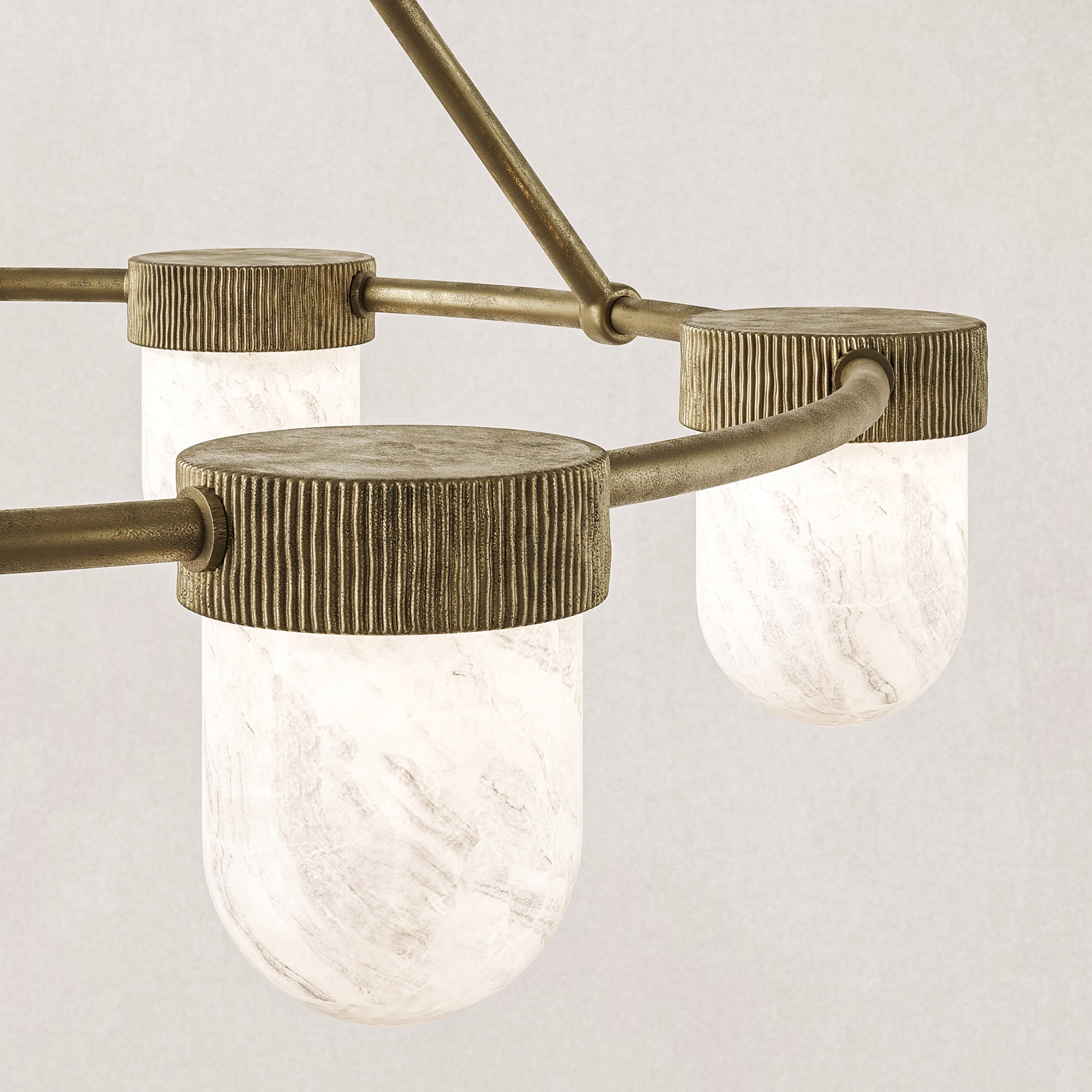 Arora Alabaster Chandelier 35" - Manorlights