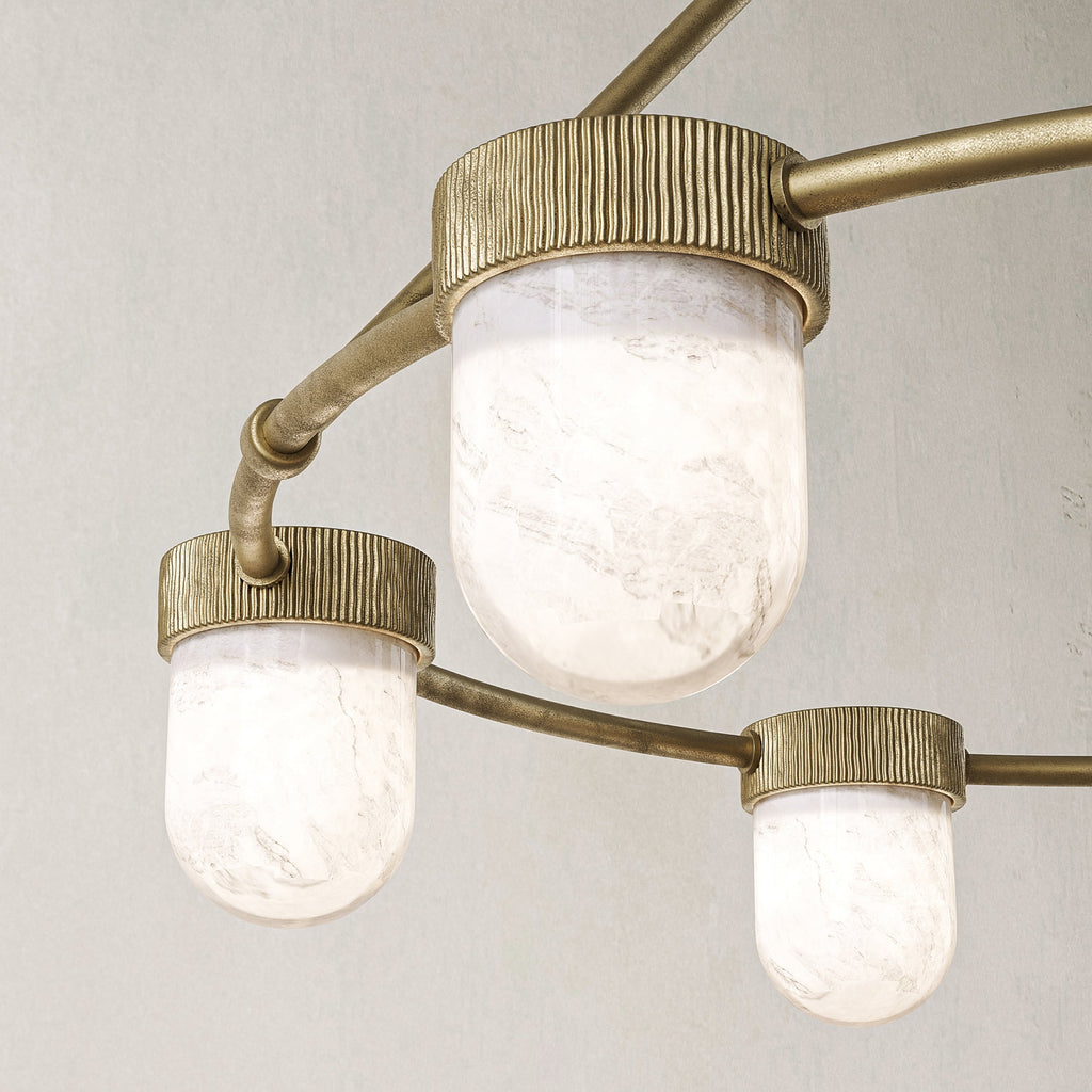 Arora Alabaster Chandelier 35" - Manorlights