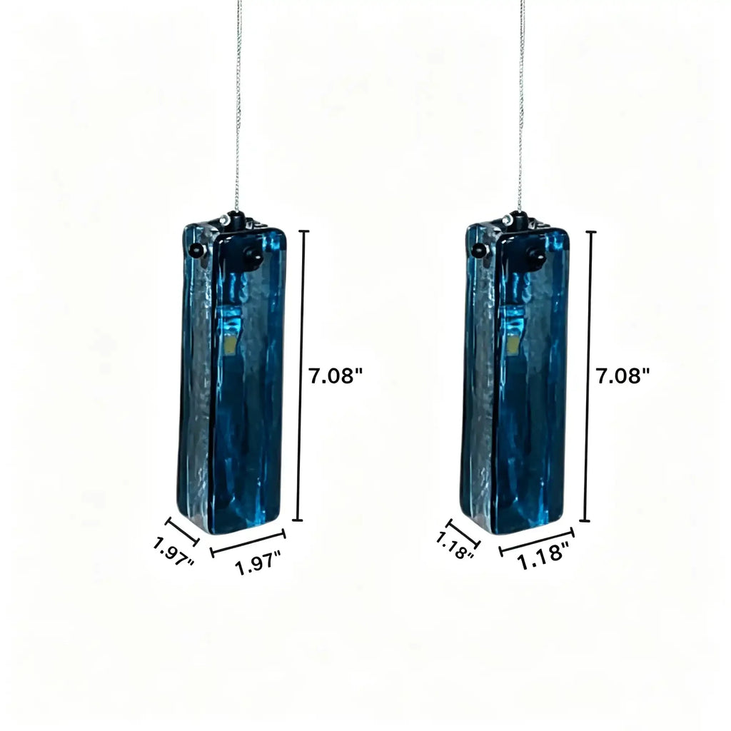 Art Design Colorful Rectangle Cluster Glass Tile Pendant Chandelier - 60 Lights / Round Base / W36"*H180"AmberWarm Light -  Manorlights