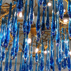 Artistic Branch Chandelier with Blue Glaze Drops for Dining Room - D23.6"*H19.7"/31.6kgColorfulWarm LightManorlights